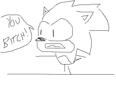 Sonic is not pleased.