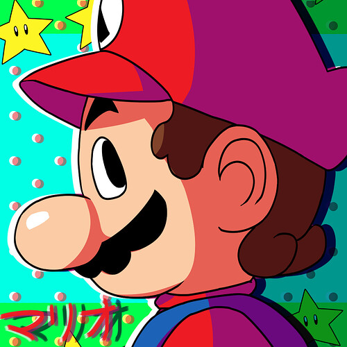 mario icons - mario with nose shine