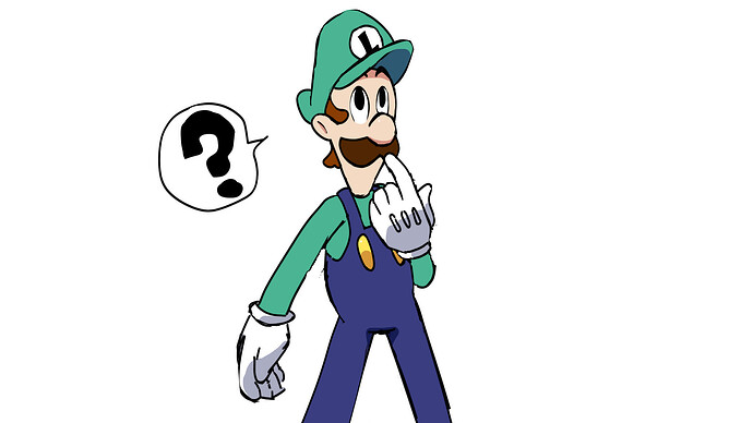 luigi confusion doodle