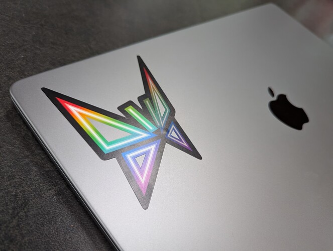 Tippi sticker on MacBook