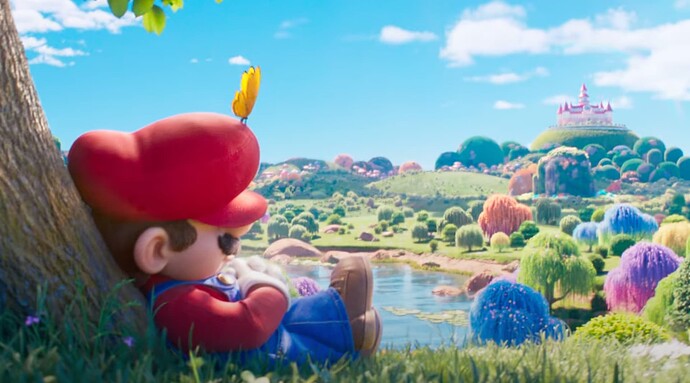 Butterfly on Mario