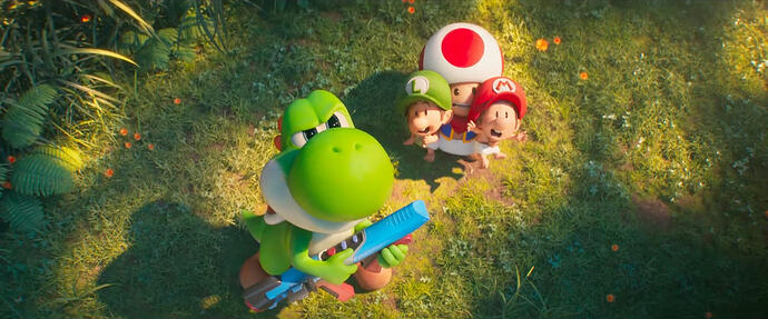Yoshi in Galaxy Movie with a Super Scope 6